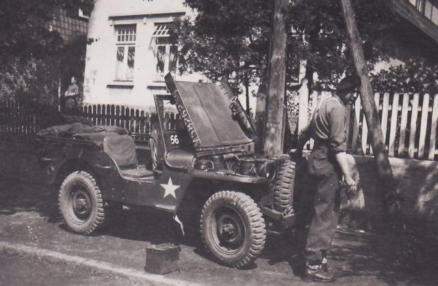 The CO's  jeep and Deacon.   Neustadt