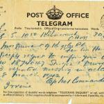 Missing Notification Telegram dated 1st April 1942