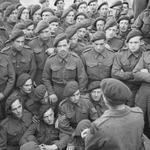 Men of No. 4 Commando being briefed before D-Day