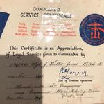 Commando Service Certificate for Sgt John Willis-Jones