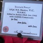 Wreath laid by Julie Wells May 2007