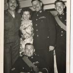 Percy Bream and his wife Beryl, CSM John Brown, and others