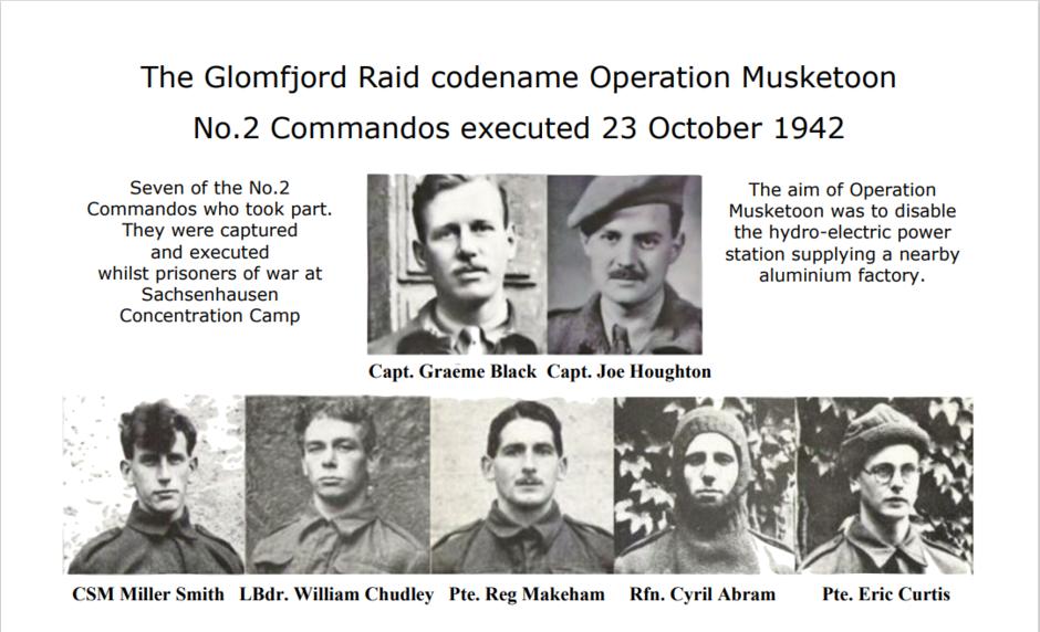 Seven Men of No. 2 Commando who were executed after Operation Musketoon