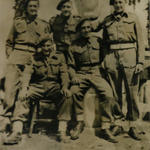 Raymond Craddock (sitting lowest) and others from No 2 Commando