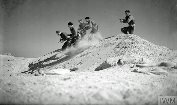 Royal Naval Commandos training at Bitter Lakes