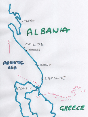 Sketch of the southern Albania Coast