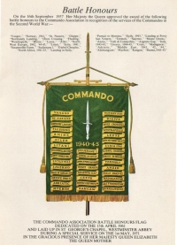 Commando Battle Honours Flag