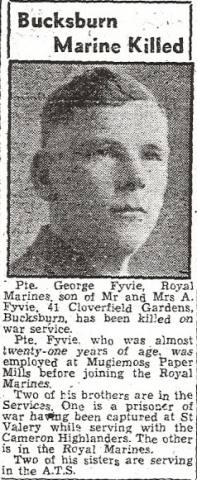 Marine George Fyvie 46 Royal Marine Commando