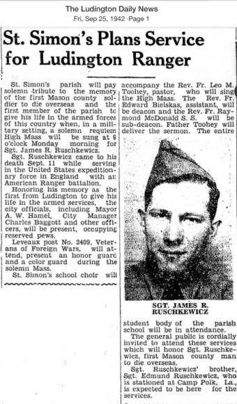 James Ruschkewicz, US Rangers 1st Bn