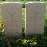 Graves of Marines Wise, Porter, Denmark and Spencer
