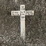 Original grave of Cpl Duchan 45RM Commando