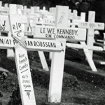 Graves of Pte Rousseau and others